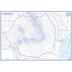 Romania si Republica Moldova. Harta de contur + 1 set de marcher