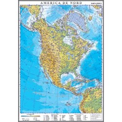 Harta fizica a Americii de Nord