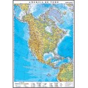 Harta fizica a Americii de Nord