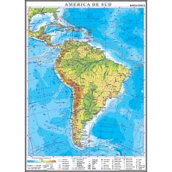 Harta fizica a Americii de Sud