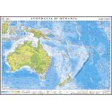 Harta fizica a Australiei si Oceaniei