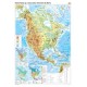 America de Nord: Harta fizico-geografica si a principalelor resu