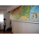 Harta Romania si Rep. Moldova. Harta fizica, administrativa si a substantelor minerale utile, cu sistem de rulare 