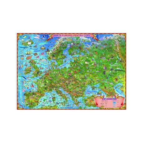 Harta Europei pentru copii