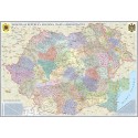 Harta Romania si Republica Moldova. Harta administrativa, cu sistem de rulare 