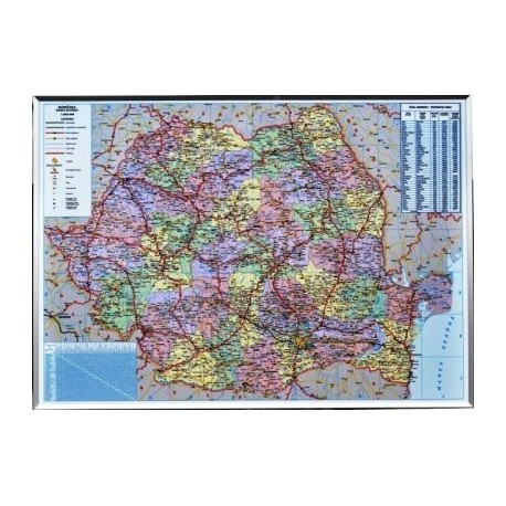 Harta Romania. Harta rutiera si administrativa