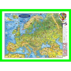 Harta Europei pentru copii (proiecţie 3D)