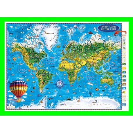 Harta Lumii pentru copii (proiecţie 3D)