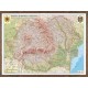 Harta fizica si  administrativa  Romania si Republica Moldova.  (proiecţie 3D) 