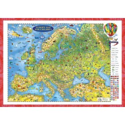 Europe map for children - 3D projection