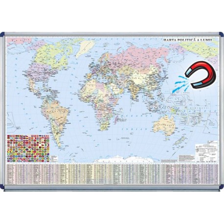 Harta politica a lumii -magnetica