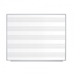 Tabla magnetica, 120x150 cm, rama aluminiu, cu portativ